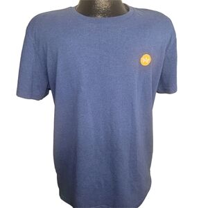 Kronstadt Men's Blue Recycled Cotton T-Shirt with Logo L